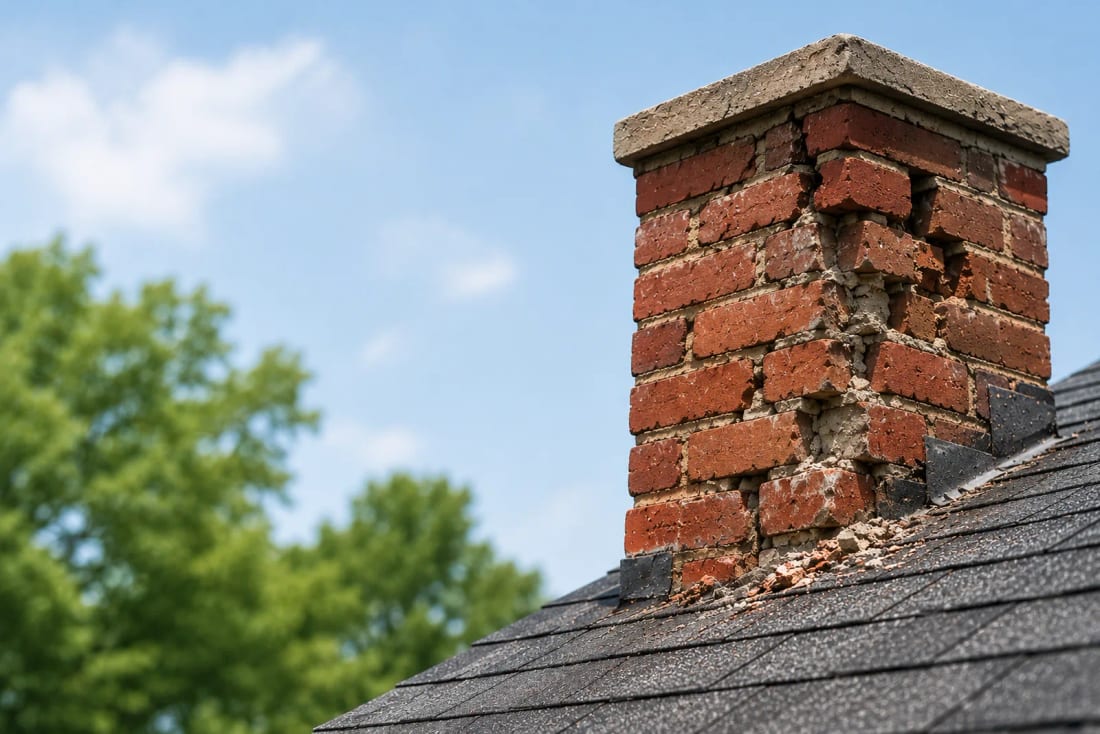 Cracked Chimney Brick Repair Tampa FL